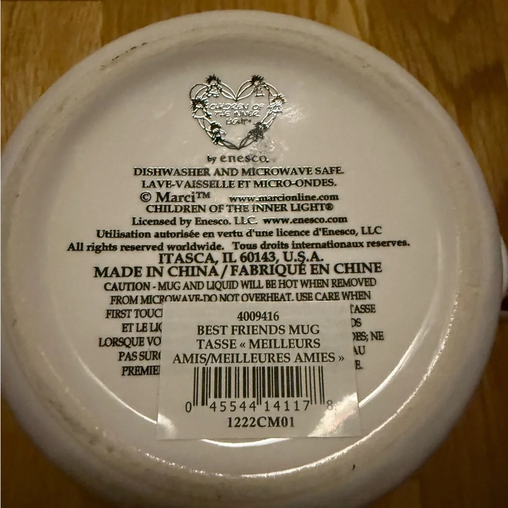 Marci Best Friends stoneware mug.”The bonds we have are everlasting” inside mug - Picture 6 of 7